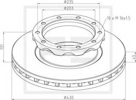 PE Automotive 056.105-00A - Bremžu diski www.autospares.lv