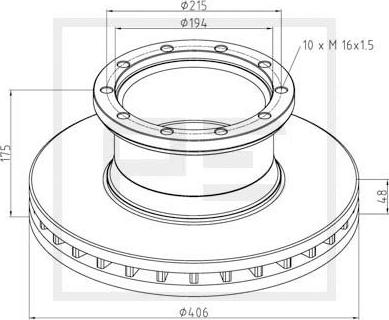 PE Automotive 056.102-00A - Bremžu diski www.autospares.lv