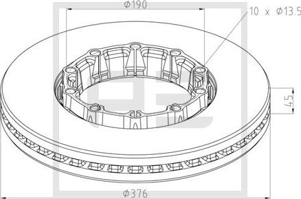 PE Automotive 066.256-10A - Bremžu diski autospares.lv