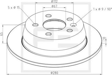 PE Automotive 016.655-00A - Bremžu diski www.autospares.lv