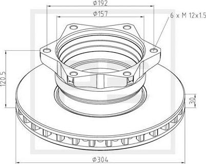 PE Automotive 016.651-00A - Bremžu diski www.autospares.lv