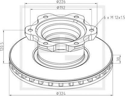 PE Automotive 016.661-00A - Bremžu diski autospares.lv