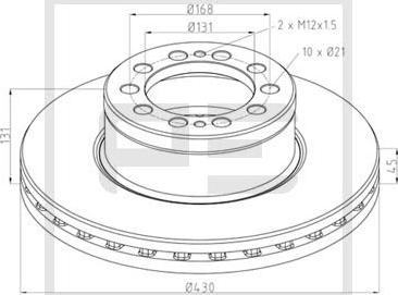 PE Automotive 016.680-00A - Brake Disc www.autospares.lv