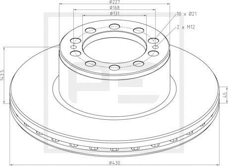 PE Automotive 016.672-00A - Bremžu diski www.autospares.lv