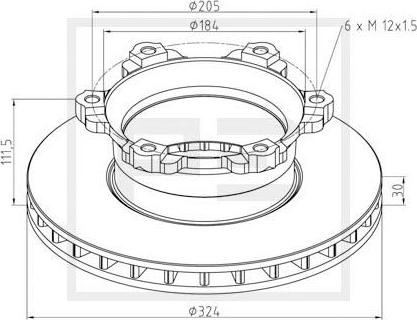 PE Automotive 016.294-00A - Bremžu diski www.autospares.lv