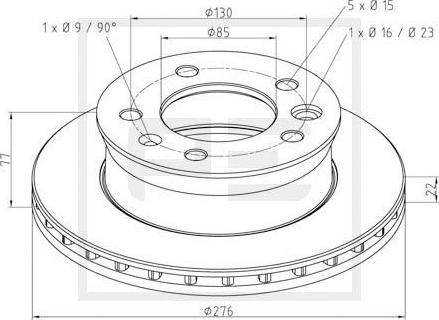 PE Automotive 016.291-00A - Bremžu diski www.autospares.lv