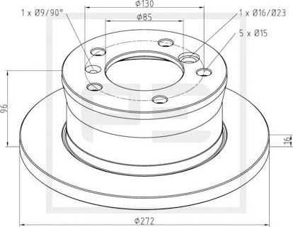 PE Automotive 016.292-00A - Bremžu diski www.autospares.lv