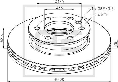 PE Automotive 016.271-00A - Bremžu diski www.autospares.lv