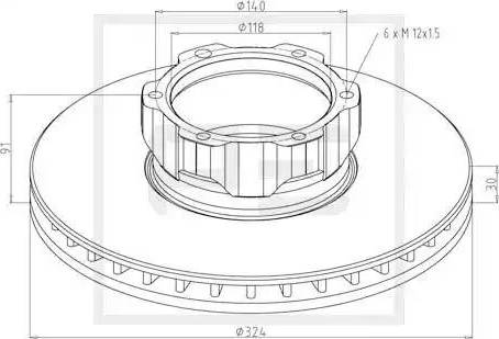 PE Automotive 016.273-00A - Bremžu diski www.autospares.lv