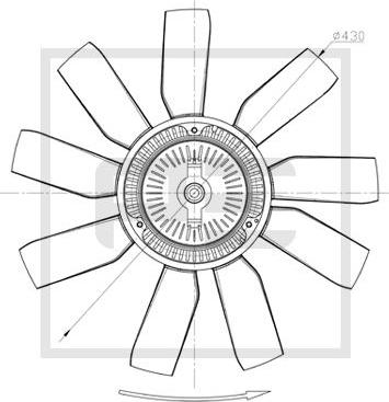 PE Automotive 010.338-00A - Ventilatora darba rats, Motora dzesēšanas sistēma www.autospares.lv