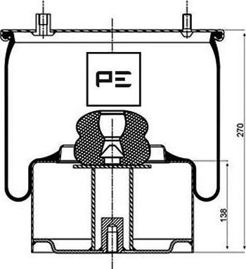 PE Automotive 084.052-72A - Pneimoatsperes spilvens, Pneimopiekare www.autospares.lv