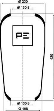 PE Automotive 084.062-70A - Pneimoatsperes spilvens, Pneimopiekare www.autospares.lv