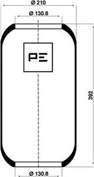 PE Automotive 084.007-70A - Pneimoatsperes spilvens, Pneimopiekare www.autospares.lv