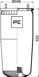 PE Automotive 084.083-71A - Pneimoatsperes spilvens, Pneimopiekare www.autospares.lv