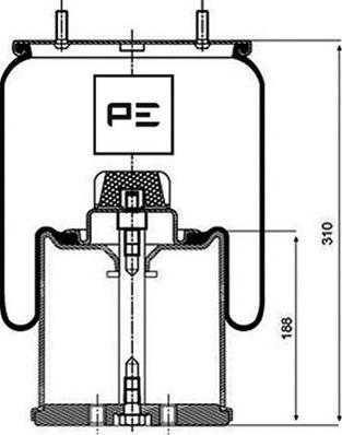 PE Automotive 084.083-72A - Pneimoatsperes spilvens, Pneimopiekare www.autospares.lv