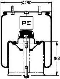 PE Automotive 084.082-73A - Pneimoatsperes spilvens, Pneimopiekare www.autospares.lv