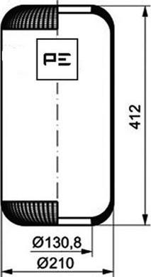 PE Automotive 084.033-70A - Pneimoatsperes spilvens, Pneimopiekare www.autospares.lv