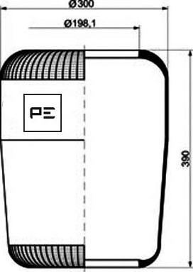 PE Automotive 084.029-70A - Pneimoatsperes spilvens, Pneimopiekare autospares.lv