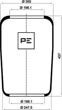 PE Automotive 084.022-70A - Pneimoatsperes spilvens, Pneimopiekare autospares.lv