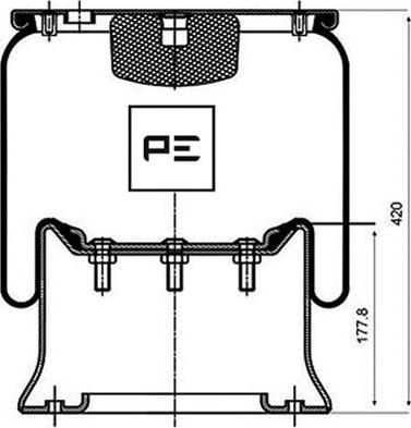 PE Automotive 084.114-73A - Pneimoatsperes spilvens, Pneimopiekare www.autospares.lv