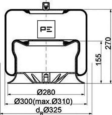 PE Automotive 084.111-75A - Bellow, air suspension www.autospares.lv