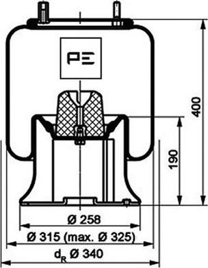 PE Automotive 084.172-71A - Bellow, air suspension www.autospares.lv