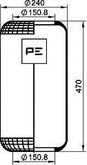 PE Automotive 084.302-71A - Pneimoatsperes spilvens, Pneimopiekare www.autospares.lv