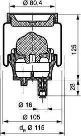 PE Automotive 25300000A - Pneimoatsperes spilvens, Kabīnes atsperojums www.autospares.lv