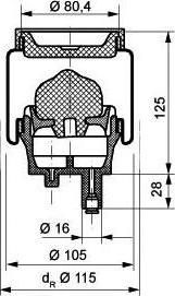 PE Automotive 084.257-71A - Pneimoatsperes spilvens, Kabīnes atsperojums www.autospares.lv