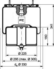 PE Automotive 084.281-71A - Pneimoatsperes spilvens, Pneimopiekare www.autospares.lv