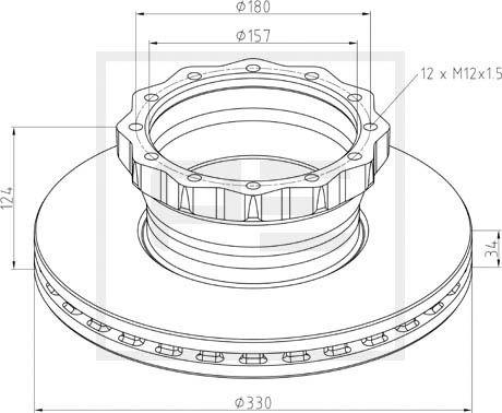 PE Automotive 036.131-00A - Bremžu diski autospares.lv