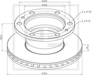 PE Automotive 026.651-10A - Bremžu diski www.autospares.lv