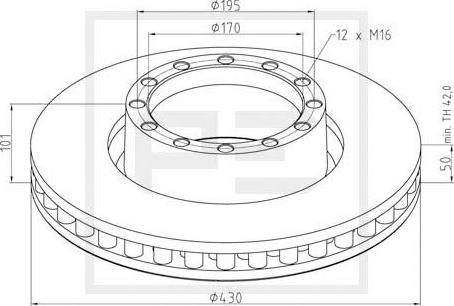 PE Automotive 026.658-10A - Bremžu diski www.autospares.lv