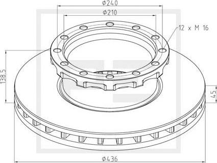 PE Automotive 026.666-10A - Bremžu diski www.autospares.lv