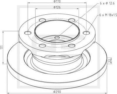 PE Automotive 026.661-10A - Bremžu diski www.autospares.lv