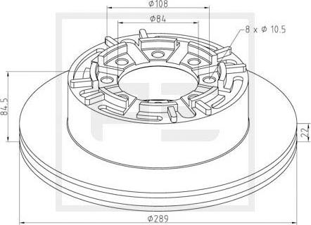 PE Automotive 026.662-10A - Bremžu diski www.autospares.lv