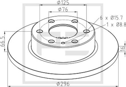 PE Automotive 026.683-00A - Bremžu diski www.autospares.lv