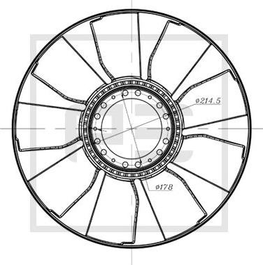 PE Automotive 020.214-00A - Ventilatora darba rats, Motora dzesēšanas sistēma www.autospares.lv