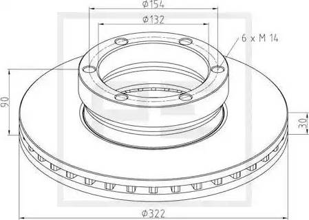 PE Automotive 146.201-00A - Bremžu diski www.autospares.lv