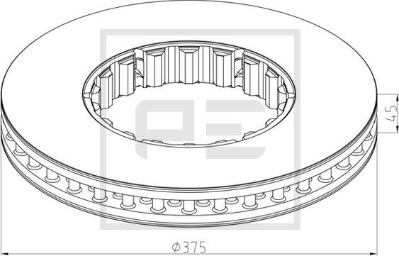 PE Automotive 146.224-10A - Bremžu diski www.autospares.lv