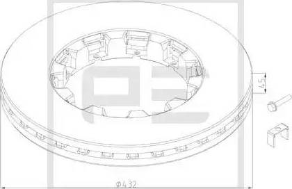 PE Automotive 106.203-80A - Bremžu diski www.autospares.lv