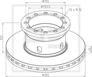 PE Automotive 106.202-00A - Bremžu diski www.autospares.lv