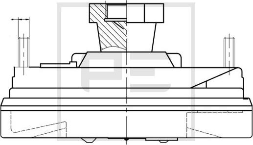 PE Automotive 100.233-00A - Sajūgs, Radiatora ventilators www.autospares.lv