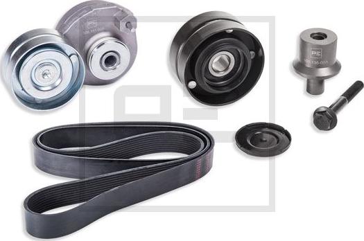 PE Automotive 100.220-00A - Ķīļrievu siksnu komplekts www.autospares.lv