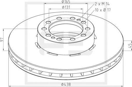 PE Automotive 256.010-00A - Bremžu diski www.autospares.lv