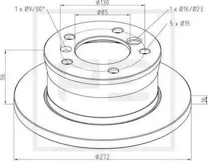 PE Automotive 766.001-00A - Bremžu diski www.autospares.lv