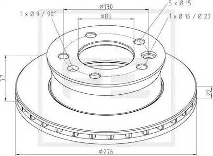 PE Automotive 766.002-00A - Тормозной диск www.autospares.lv