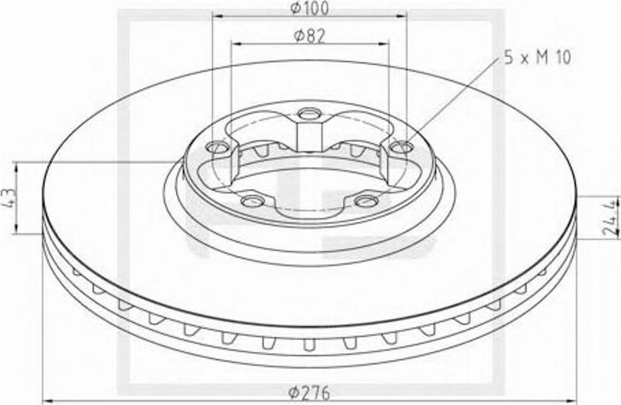 PETERS 116.008-00A - Bremžu diski autospares.lv