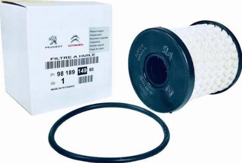 PEUGEOT 9818914980 - Oil Filter www.autospares.lv