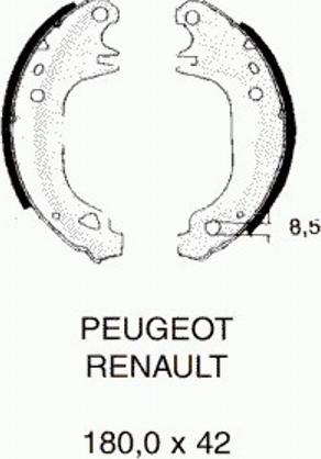 Pex 6.051 - Brake Shoe Set www.autospares.lv